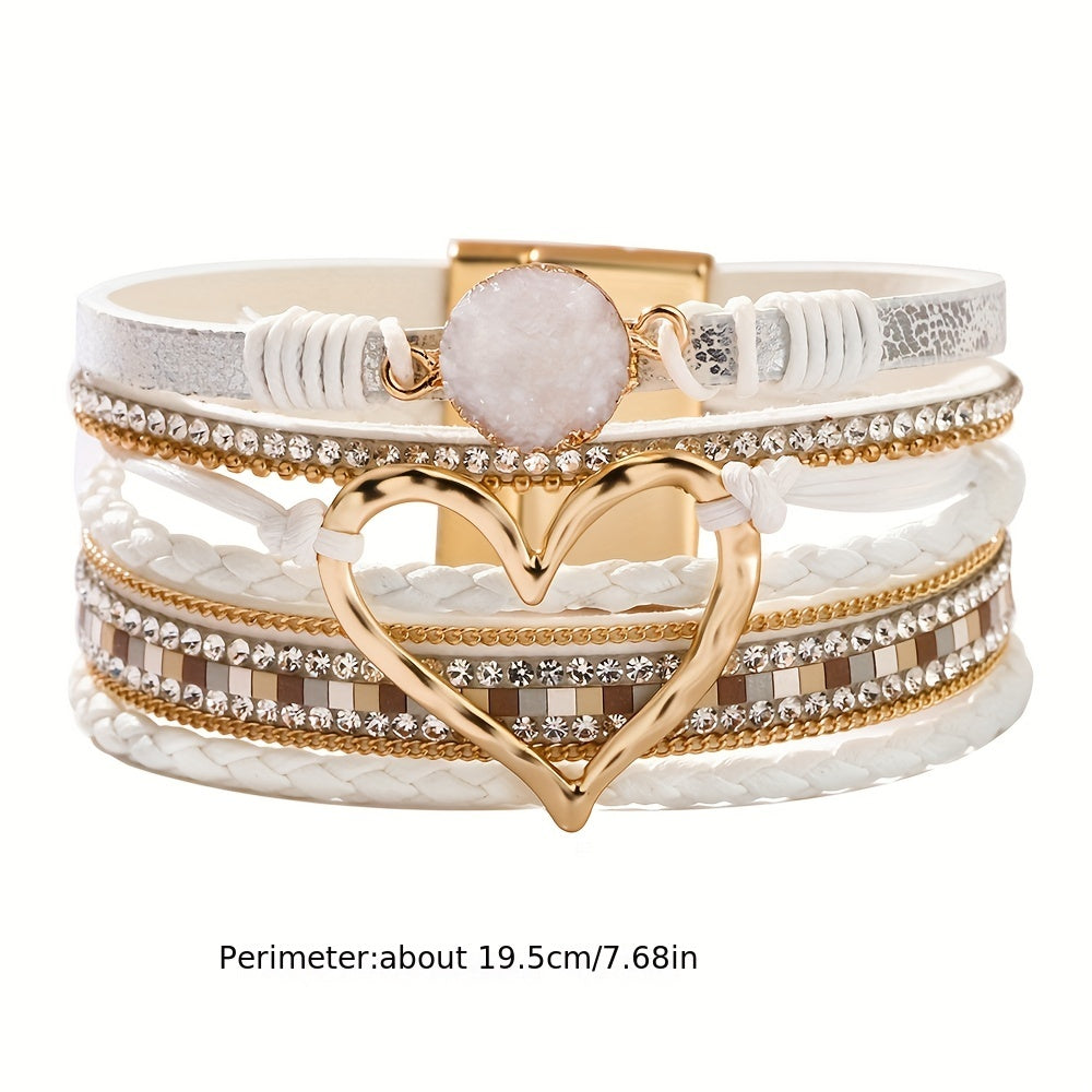 Bracciale Boho Multistrato in Pelle