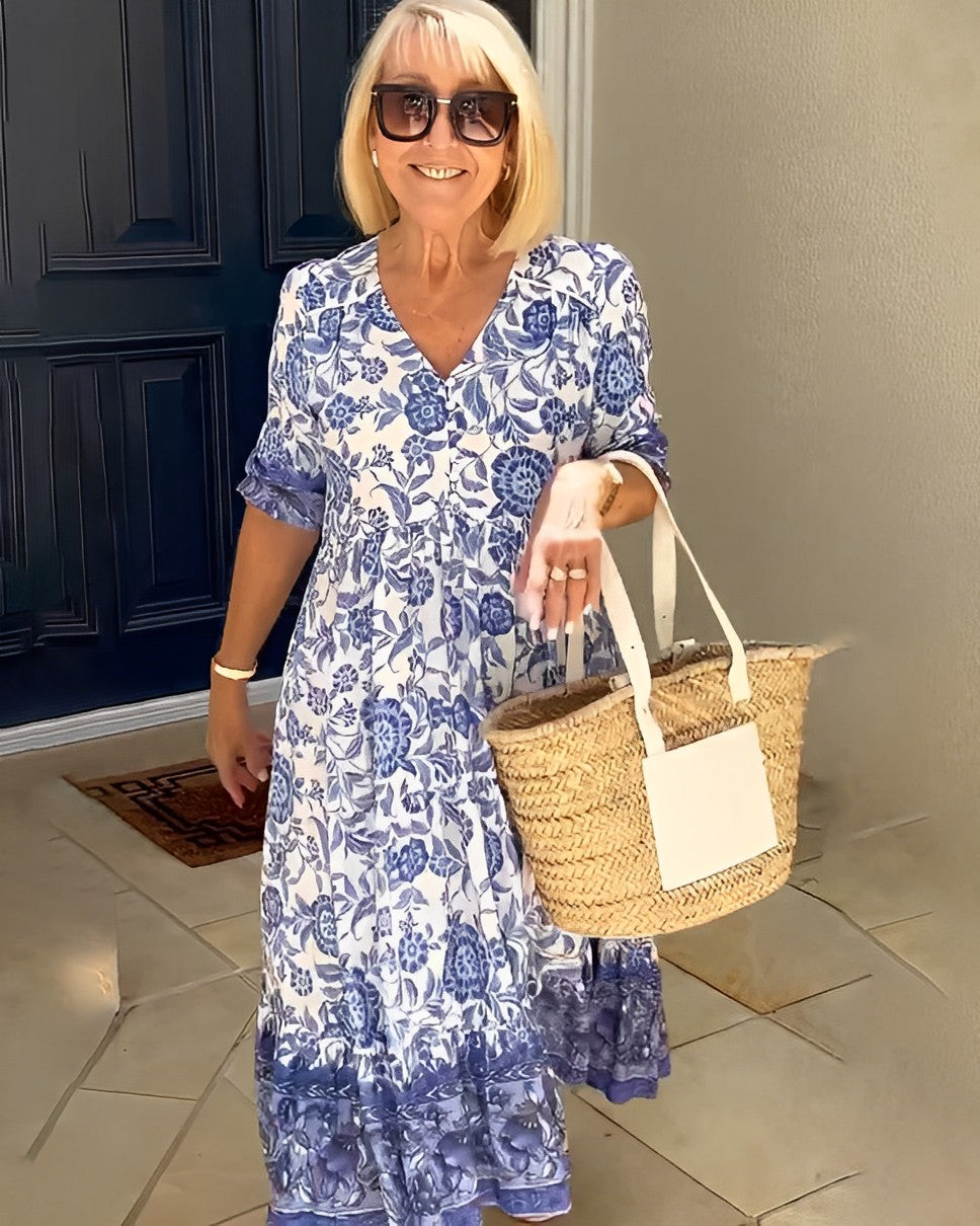 Candice | Vestito Floreale con Scollo a V