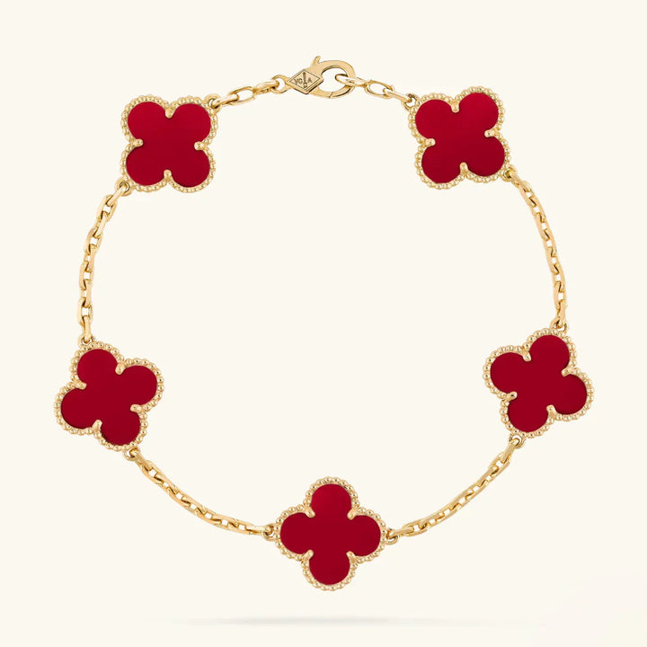 Bracciale con Quadrifoglio rosso