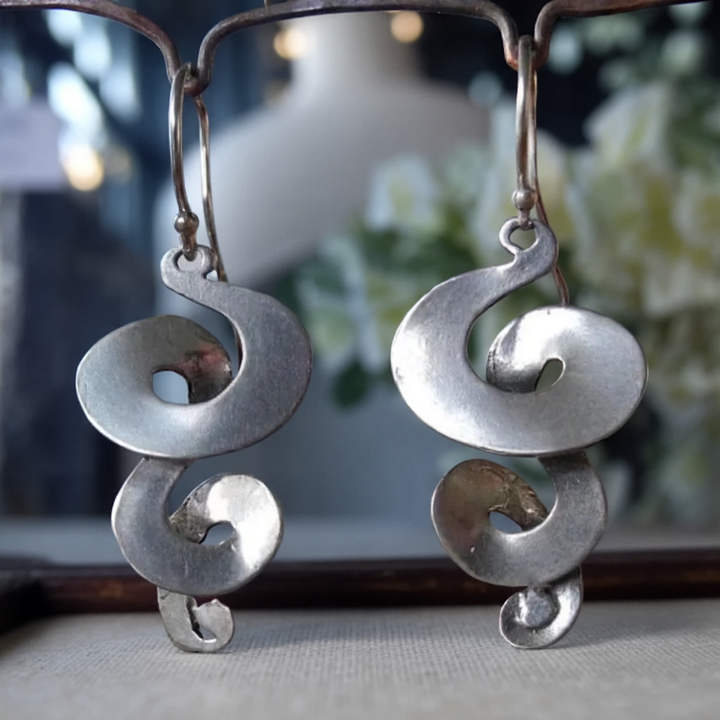 Orecchini Vintage a Spirale in Argento