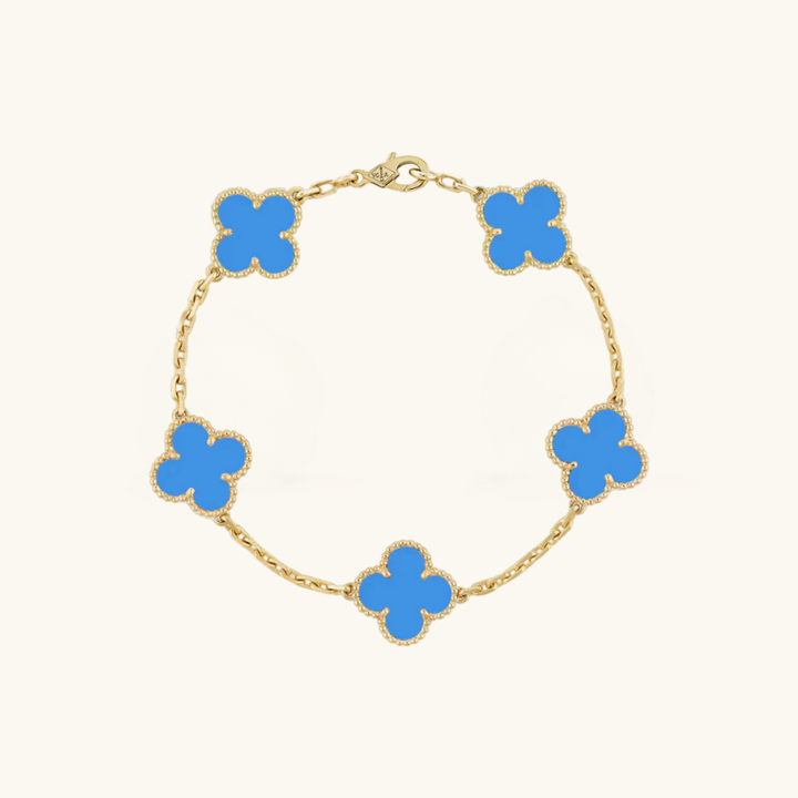 Bracciale con Quadrifoglio blu
