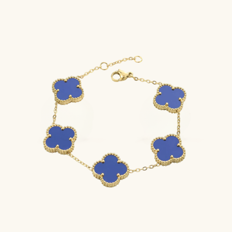 Bracciale con Quadrifoglio blu
