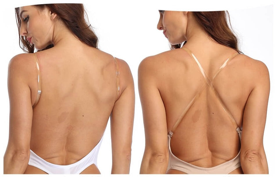 Body da donna con scollatura profonda schiena nuda e spalline rimovibili