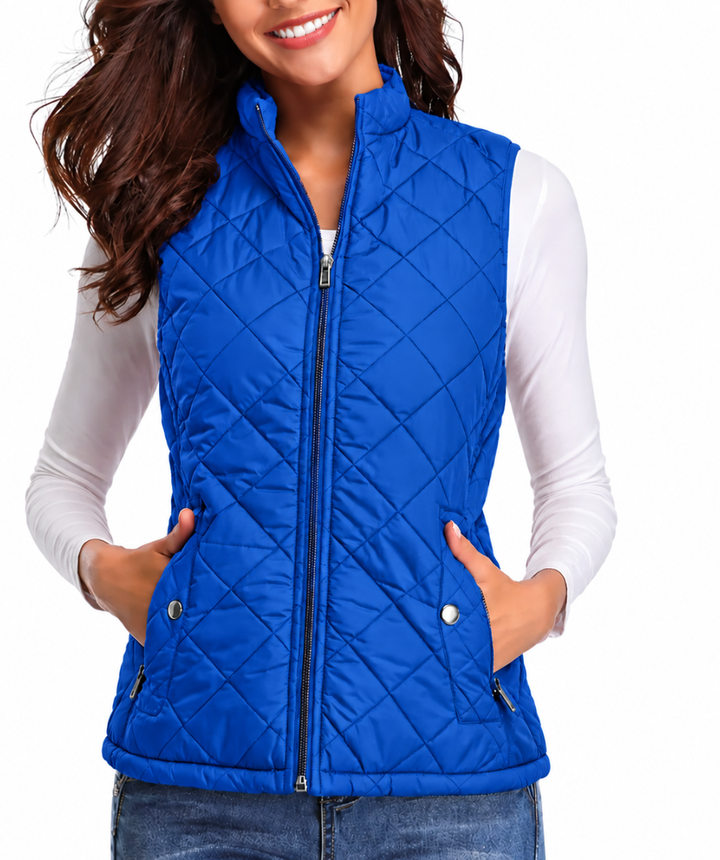Daria | Women's Quilted Sleeveless Vest with Zip