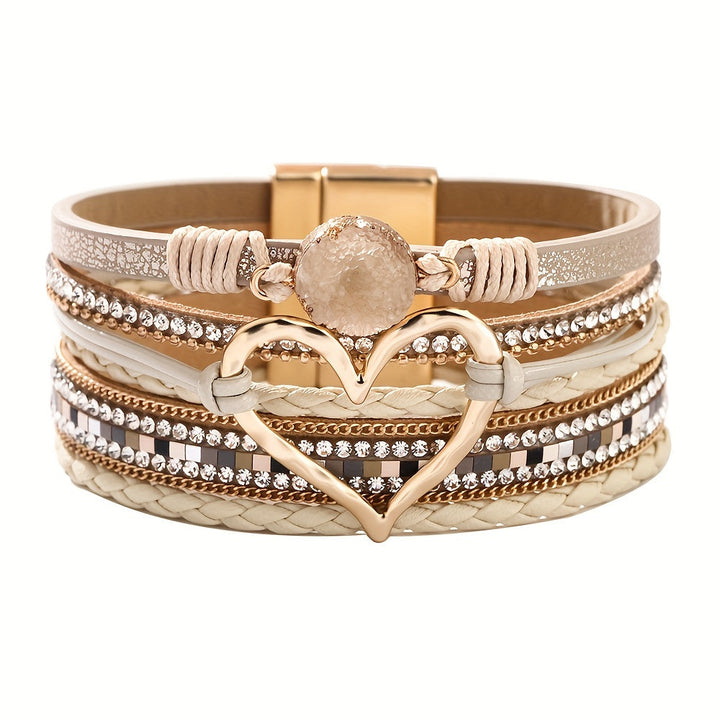 Bracciale Boho Multistrato in Pelle