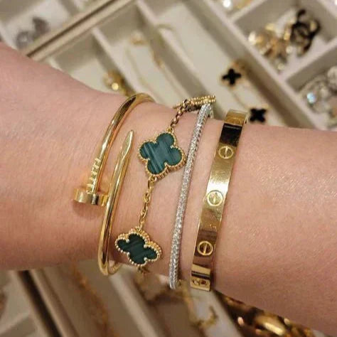 Bracciale con Quadrifoglio verde