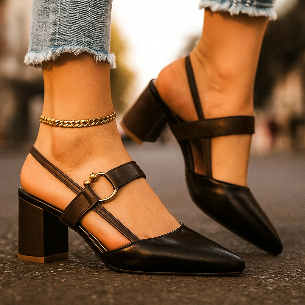 Mirella Heels with Ring Detail
