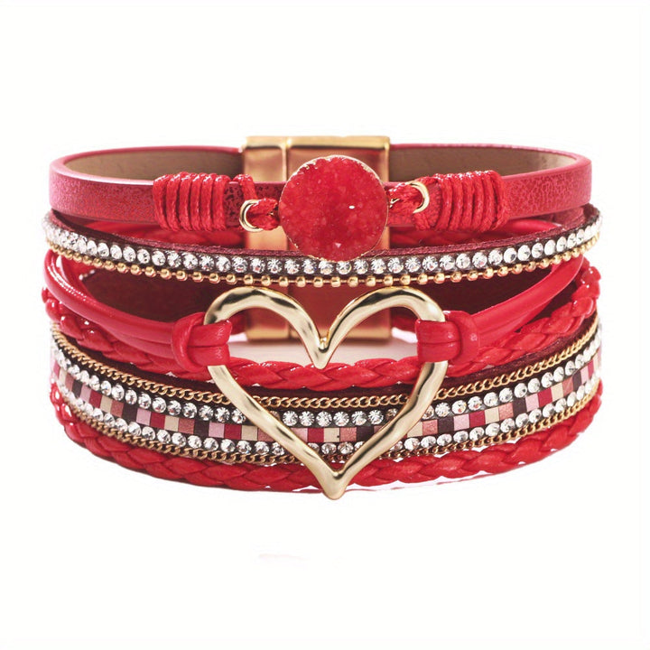 Bracciale Boho Multistrato in Pelle