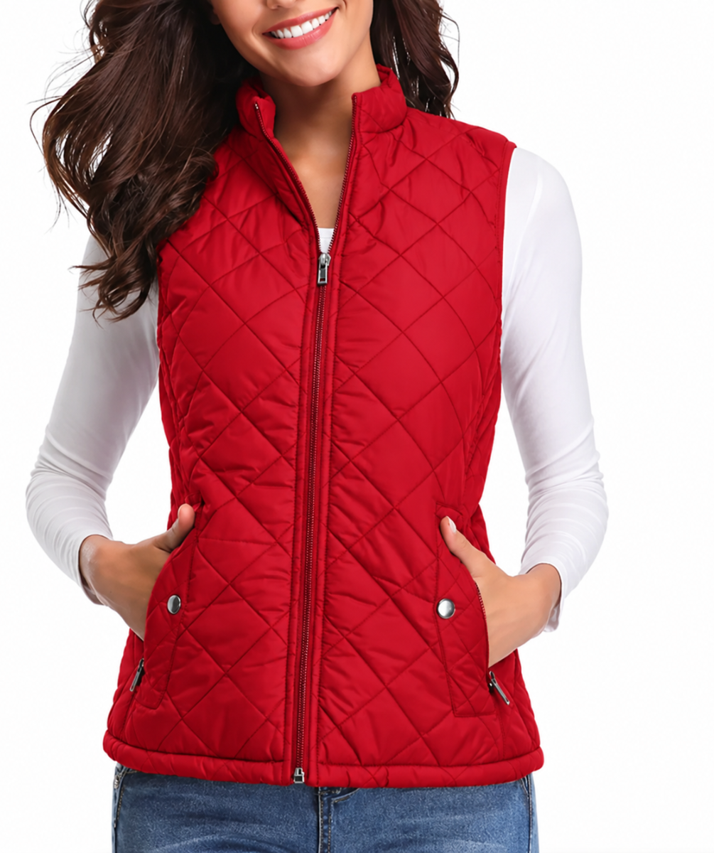 Daria | Women's Quilted Sleeveless Vest with Zip
