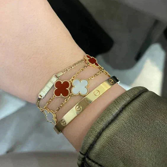 Bracciale con Quadrifoglio rosso