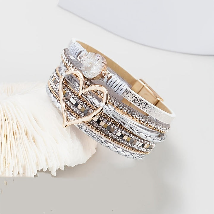 Bracciale Boho Multistrato in Pelle