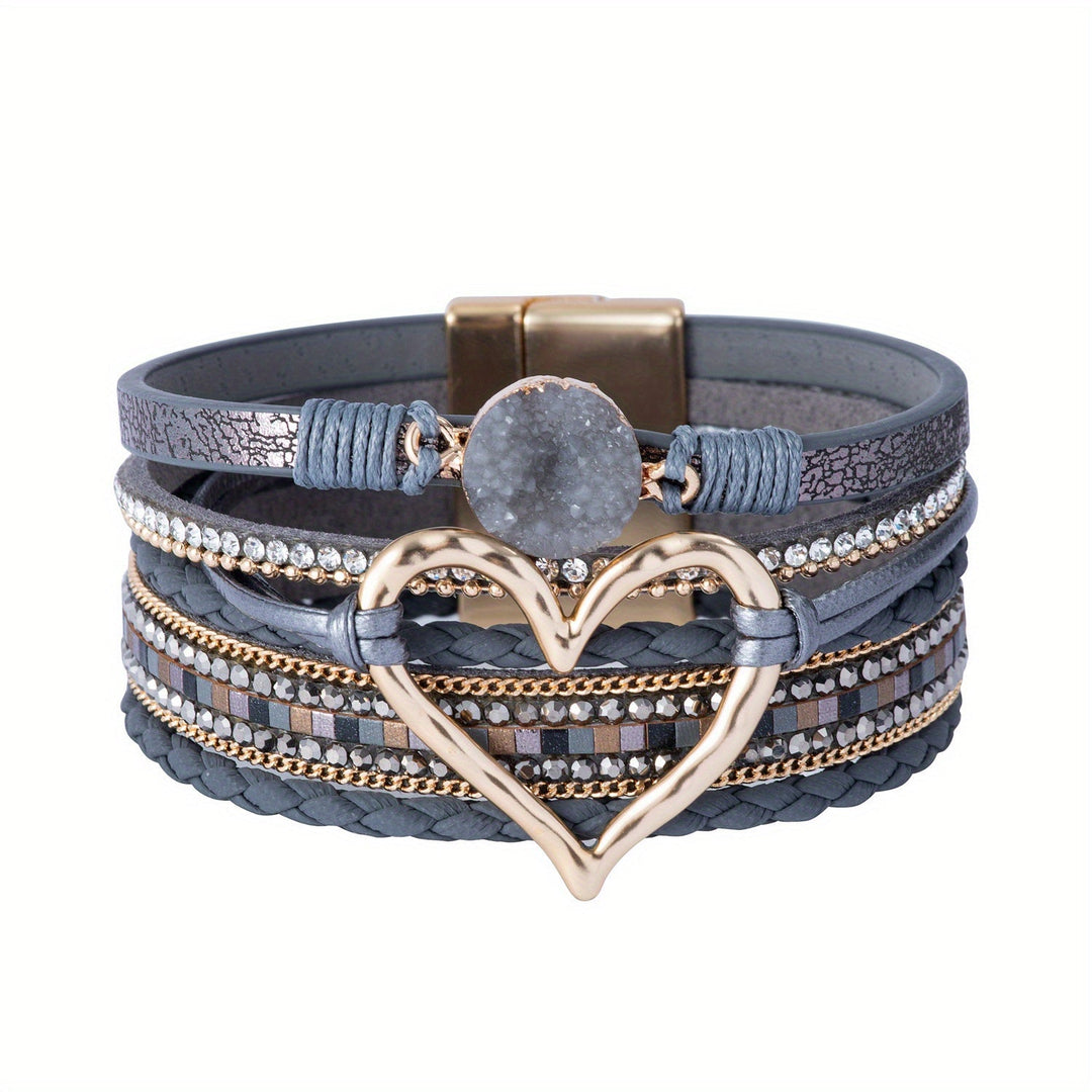 Bracciale Boho Multistrato in Pelle