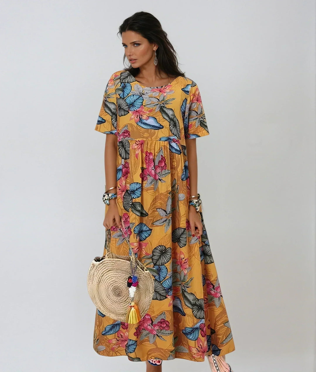Marrisa | Elegante Abito Estivo con Motivo Floreale