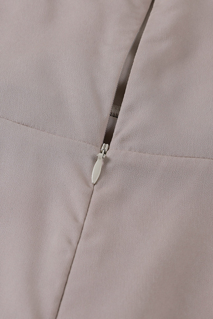 Vestito lungo donna con scollo a V, sottili spalline, vita a portafoglio, spacco