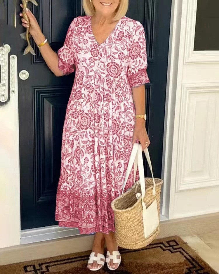 Candice | Vestito Floreale con Scollo a V