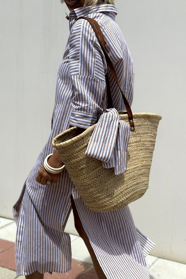 Sunna | Abito Camicia a Righe Senza Tempo con Eleganza e Comfort
