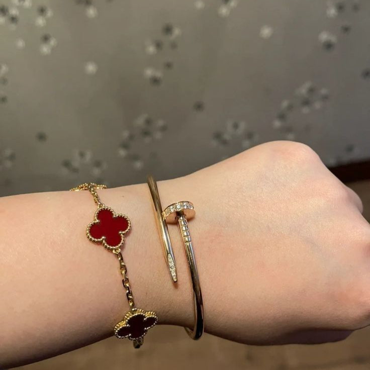 Bracciale con Quadrifoglio rosso