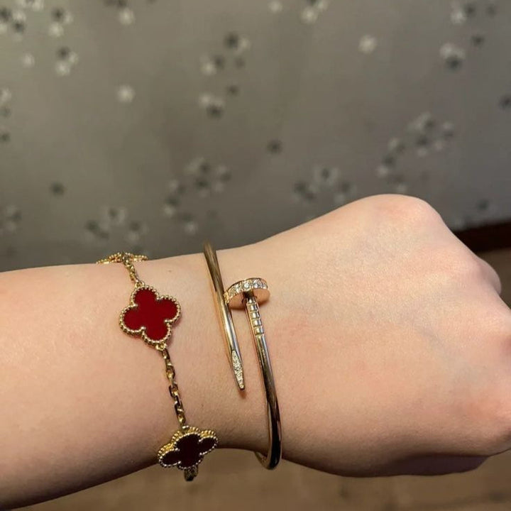 Bracciale con Quadrifoglio rosso