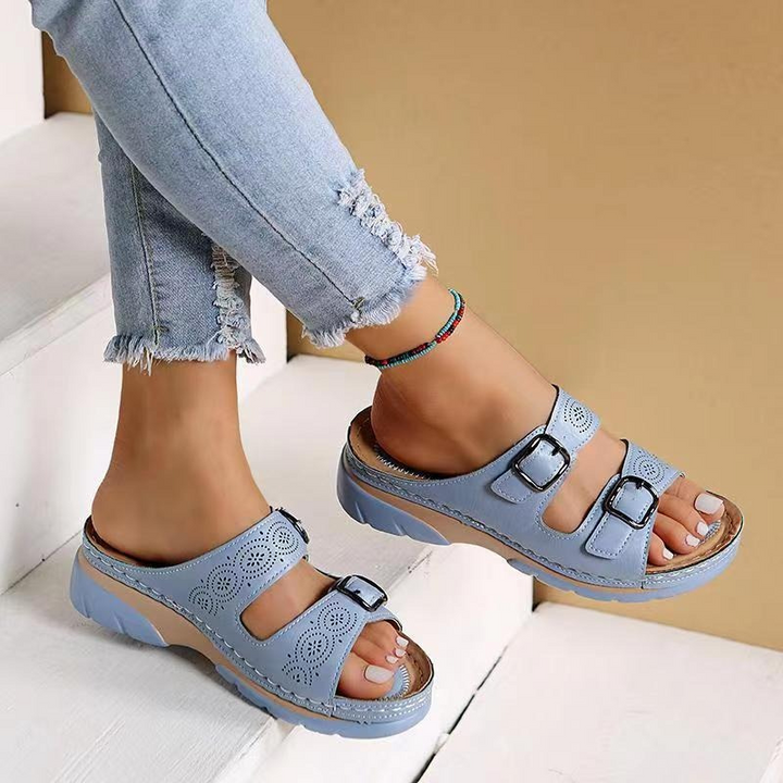 Kerstin™ | Sandali ortopedici per sperone calcaneare, piedi larghi e artrosi
