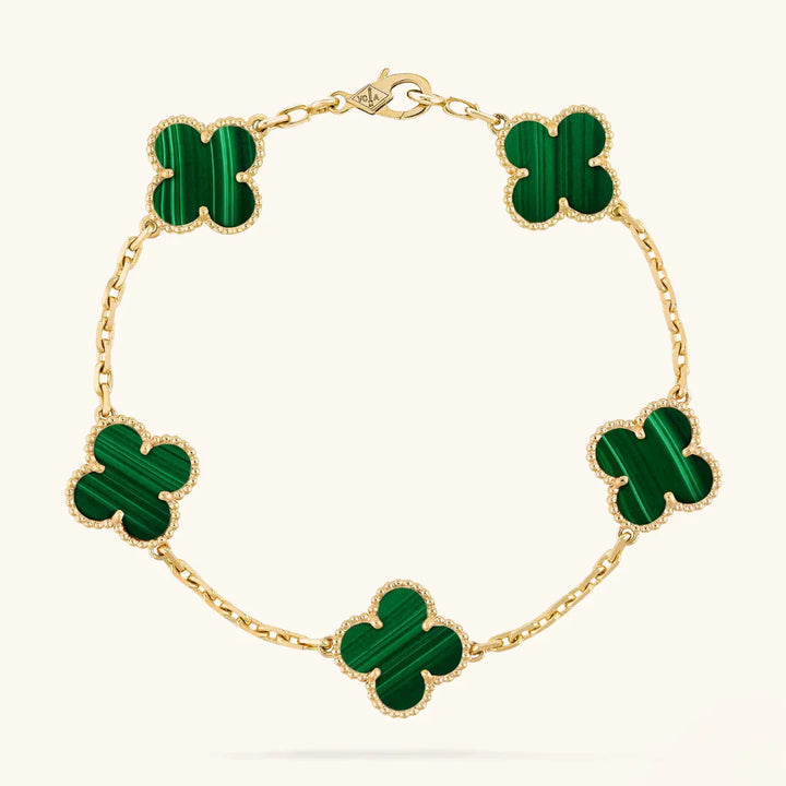 Bracciale con Quadrifoglio verde