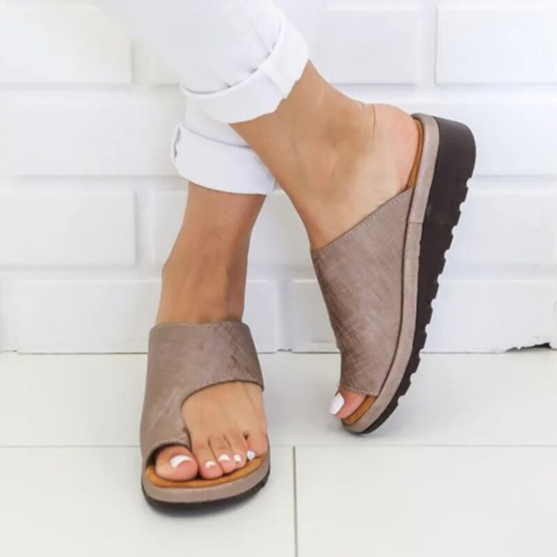 Sandali da donna ergonomici con separatore per le dita per alluce valgo