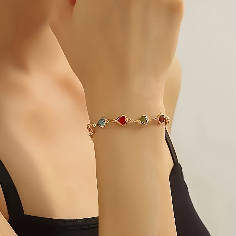 Bracciale unico a forma di cuore