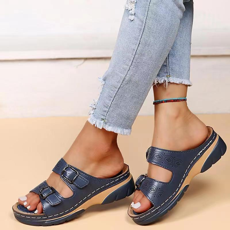 Kerstin™ | Sandali ortopedici per sperone calcaneare, piedi larghi e artrosi