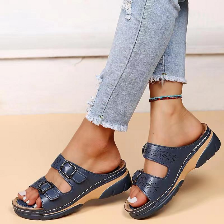 Kerstin™ | Sandali ortopedici per sperone calcaneare, piedi larghi e artrosi