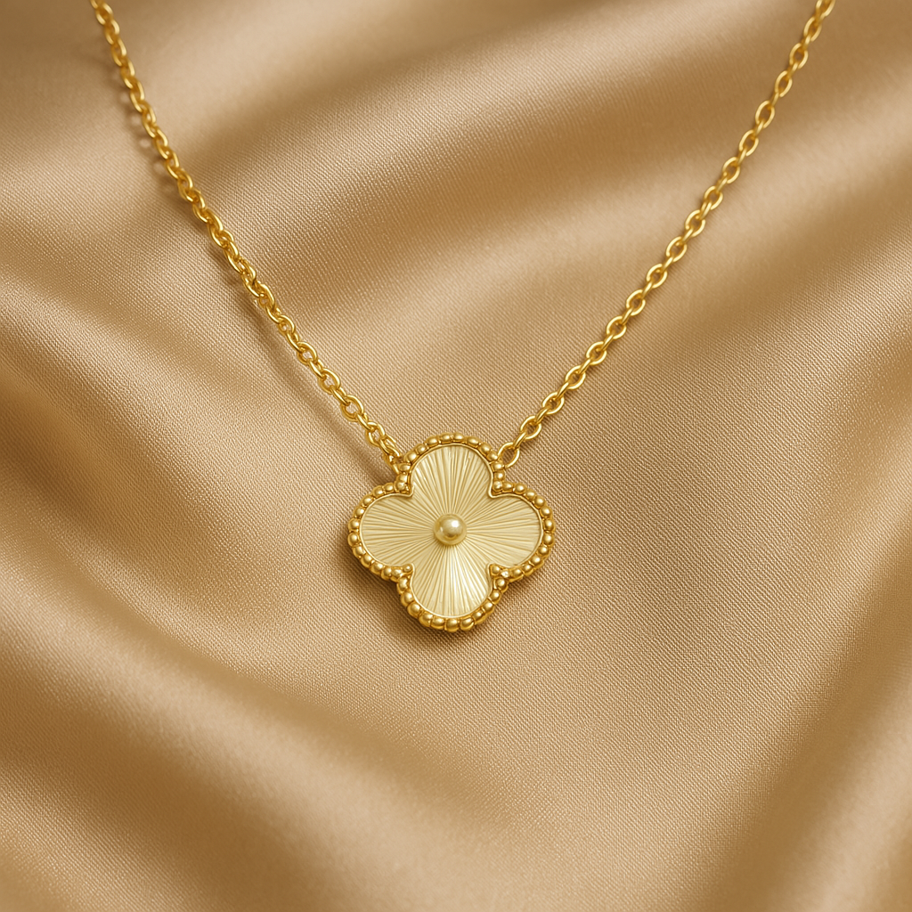 Collana con Quadrifoglio | Oro e argento