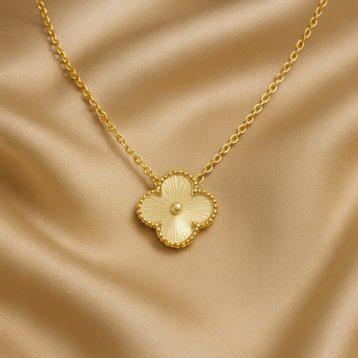 Collana con Quadrifoglio | Oro e argento