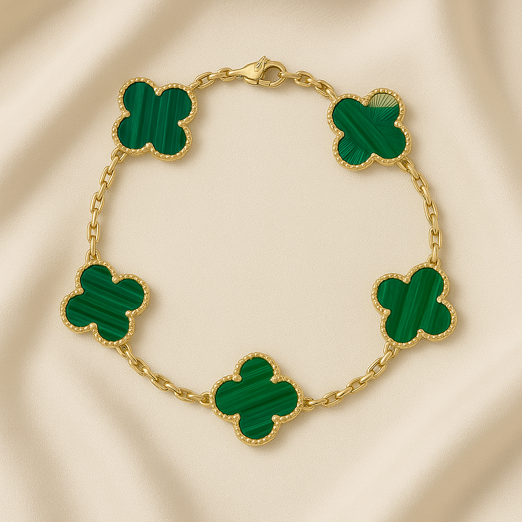 Bracciale con Quadrifoglio verde