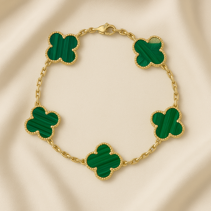 Bracciale con Quadrifoglio verde