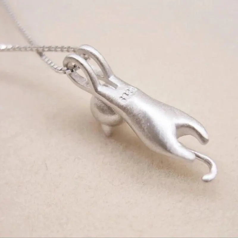 Collana Giocosa con Gattino in Argento 925
