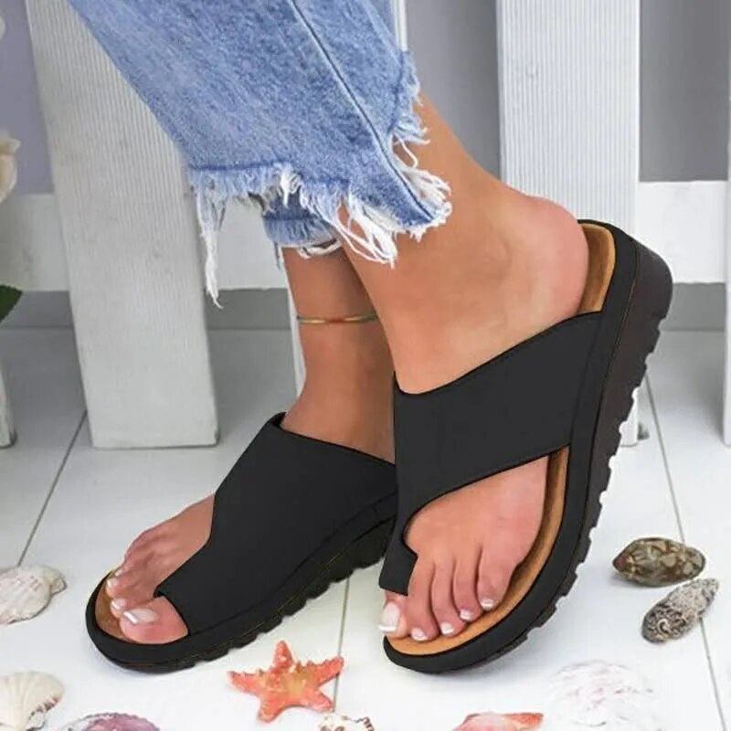 Sandali da donna ergonomici con separatore per le dita per alluce valgo
