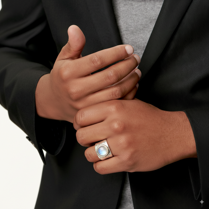 Anello Boho in Pietra di Luna