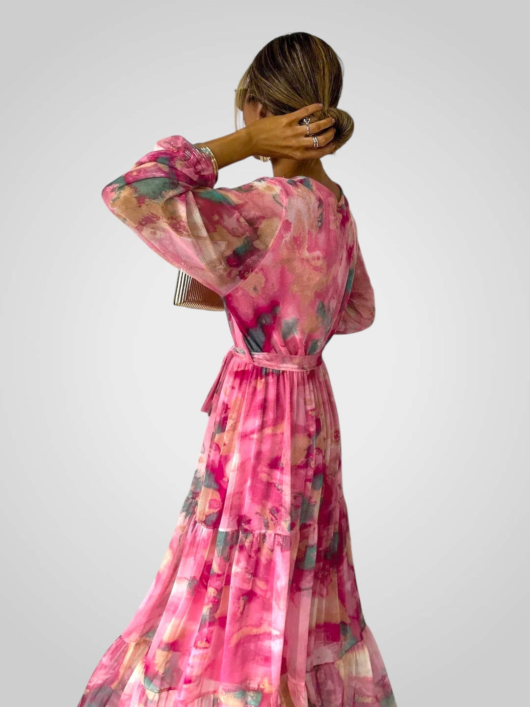 Alice Maria | Vestito Midi Donna a Maniche Lunghe a Trapezio