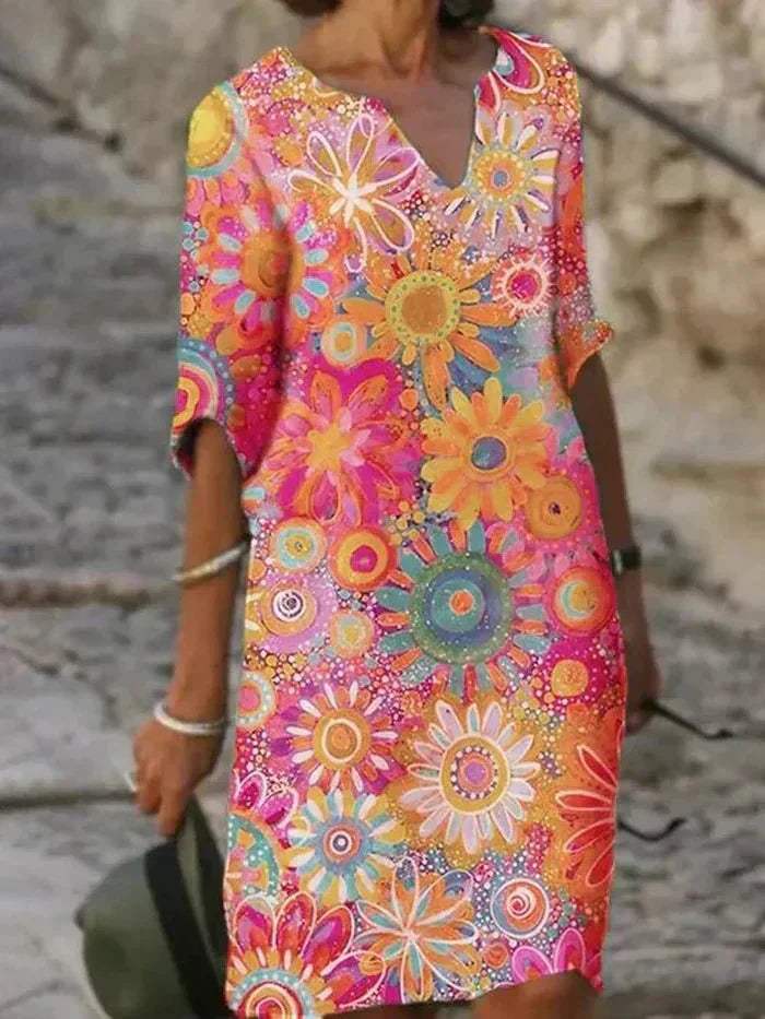 Annie | Vivacious Floral Midi Dress