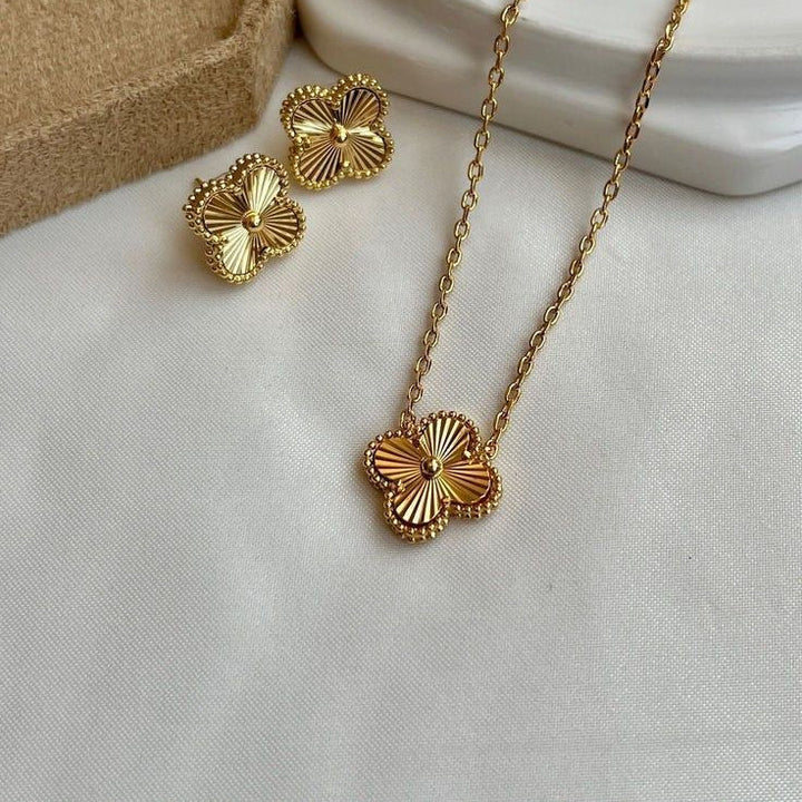 Collana con Quadrifoglio | Oro e argento