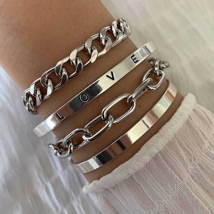 Set Bracciali Élan Mercer in Oro Bianco