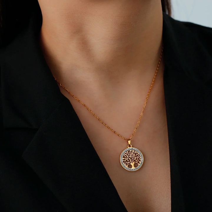 Ciondolo Rotondo Albero della Vita Luminoso