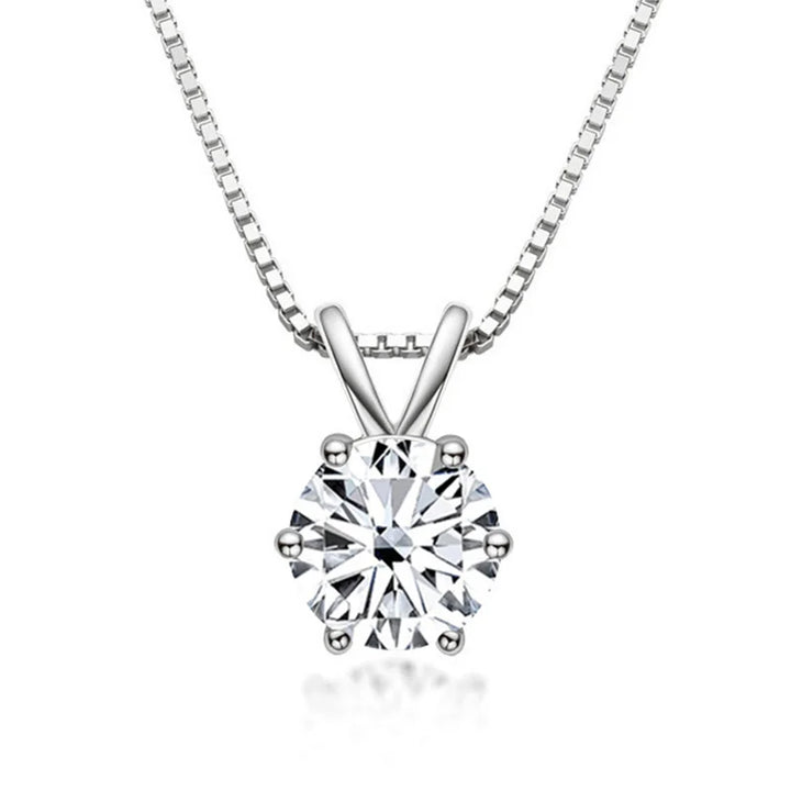 Collana Solitario Elegante con Moissanite