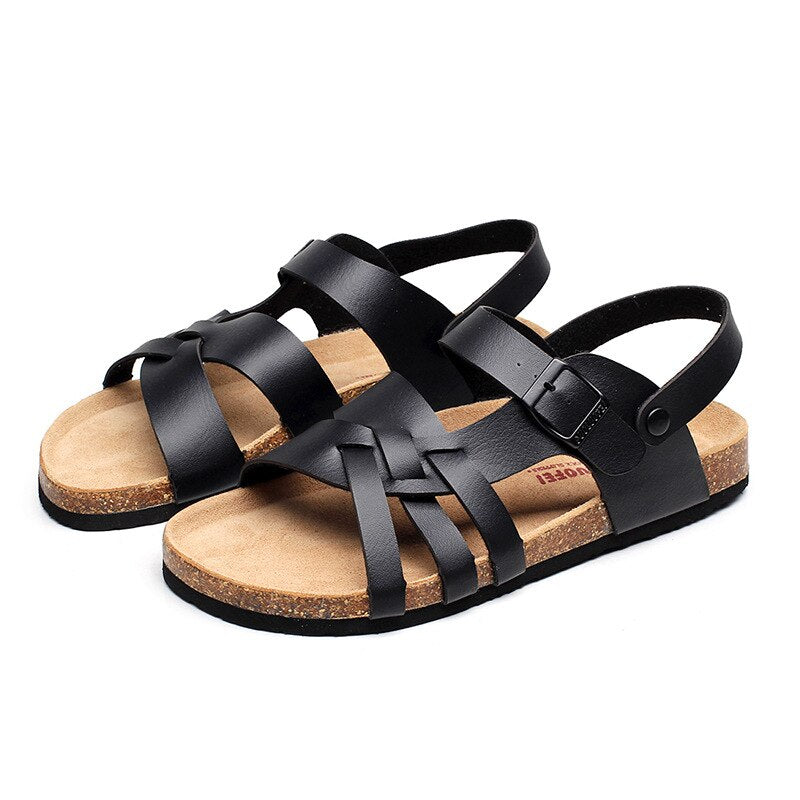 Sandali uomo multicolore con multi-cinturini fascia regolabile