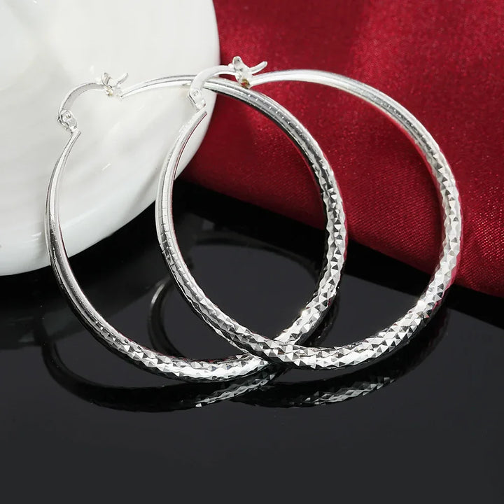 Orecchini a Cerchio in Argento Sterling
