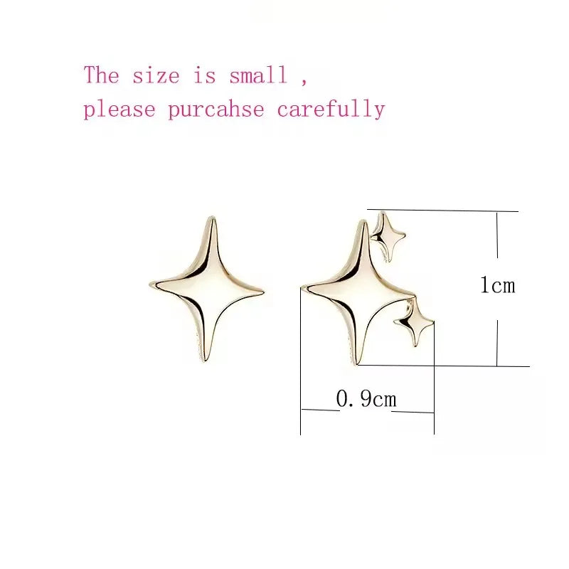 Sterling Silver Star Chain Earrings