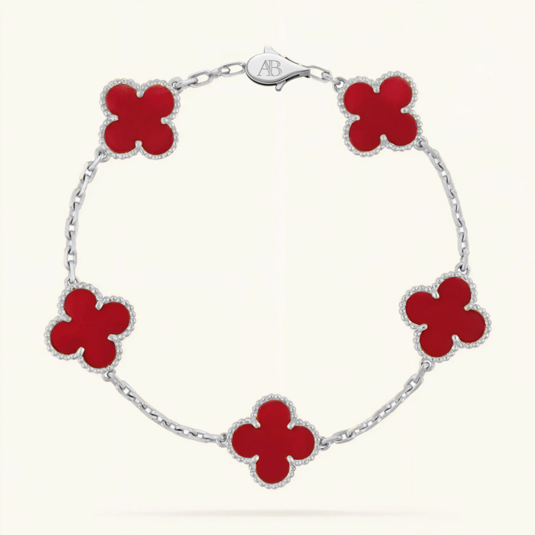 Bracciale con Quadrifoglio rosso