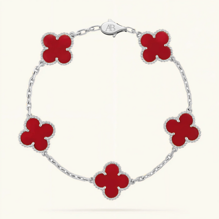Bracciale con Quadrifoglio rosso
