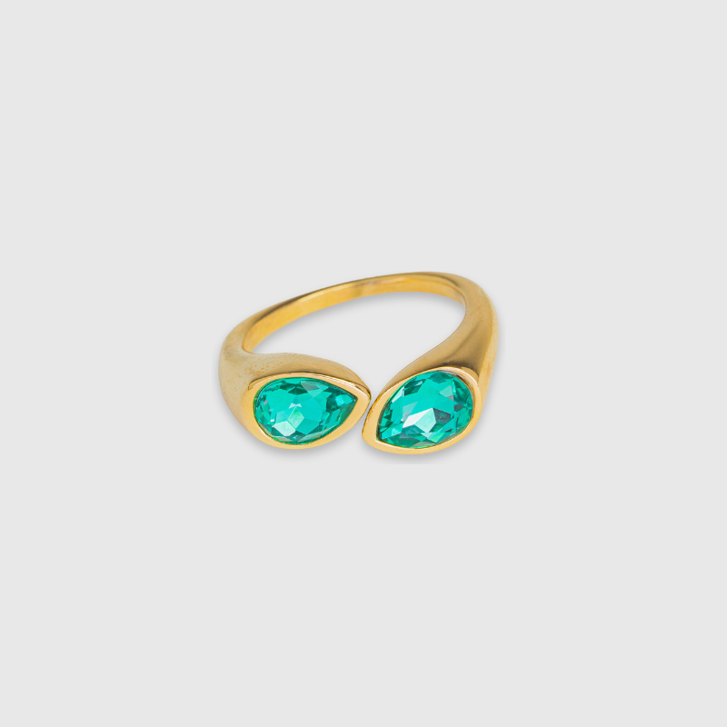 Anello Omlindad in Giada Smaragd
