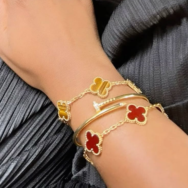 Bracciale con Quadrifoglio rosso