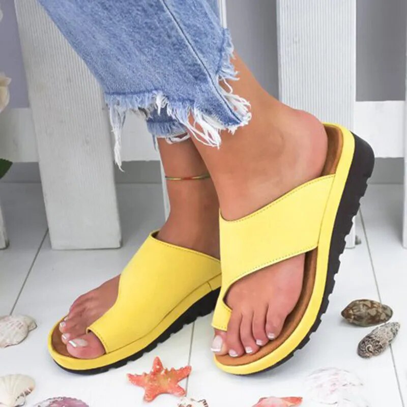 Sandali da donna ergonomici con separatore per le dita per alluce valgo
