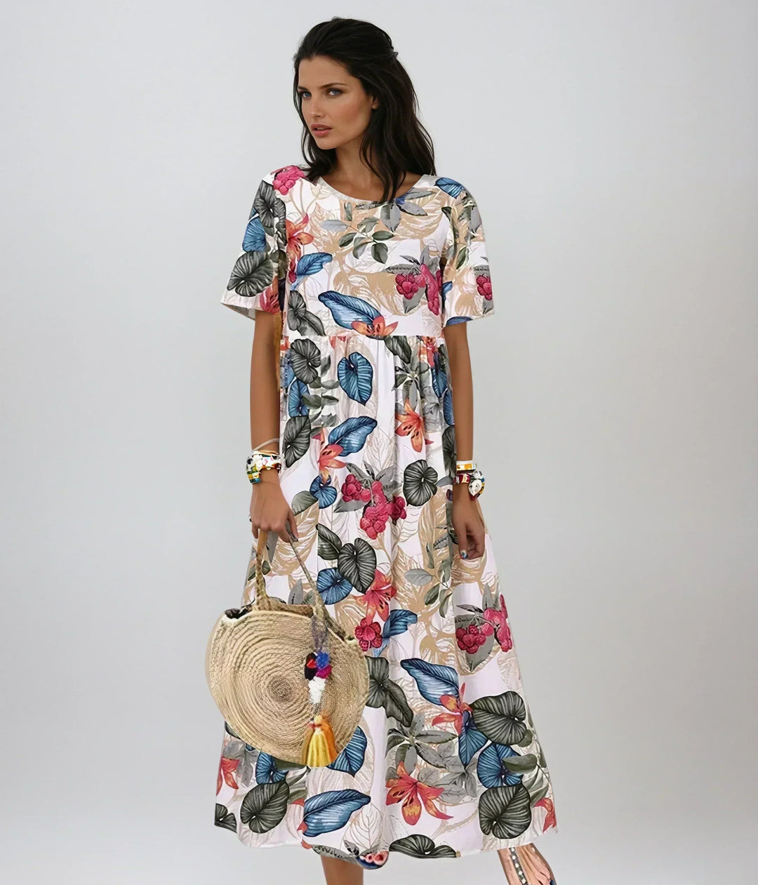 Marrisa | Elegante Abito Estivo con Motivo Floreale
